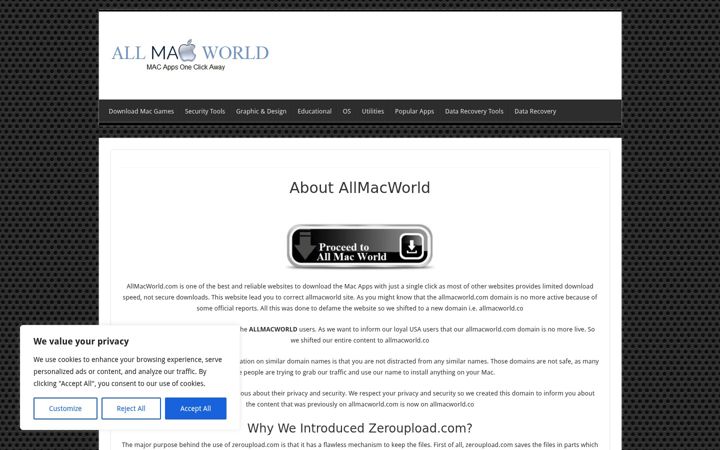Screenshot of allmacworld.com.co