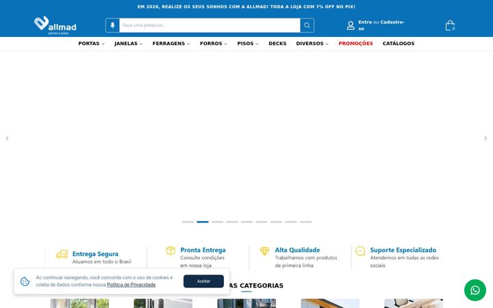 Screenshot of allmadmadeiras.com.br
