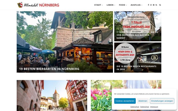 Ekraanipilt saidist allmaechd-nuernberg.de