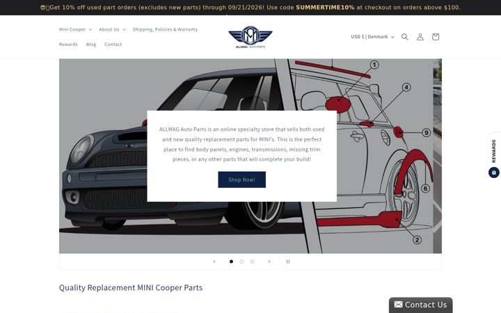 Screenshot of allmagautoparts.com