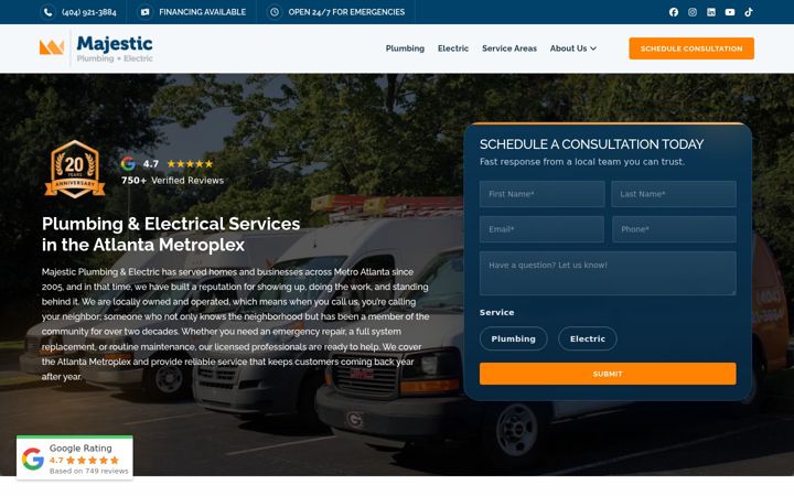 Screenshot of allmajestic.com