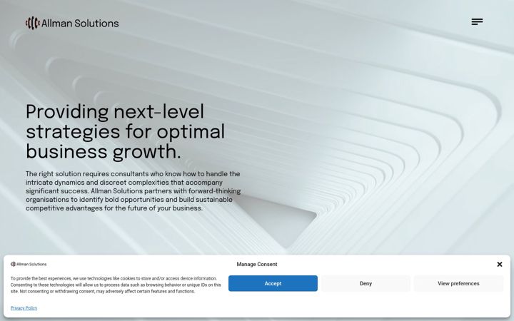 Screenshot of allmansolutions.com