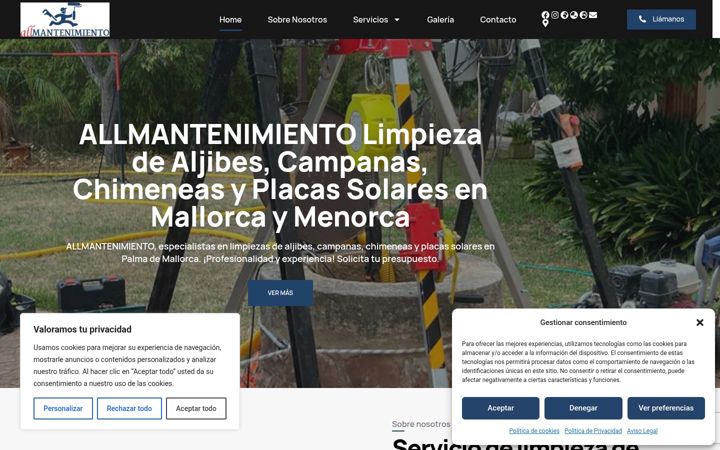Screenshot of allmantenimiento.es