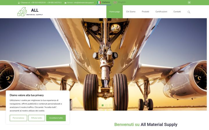 Posnetek zaslona allmaterialsupply.it