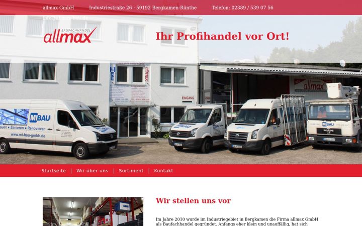 Screenshot of allmax-bau.de