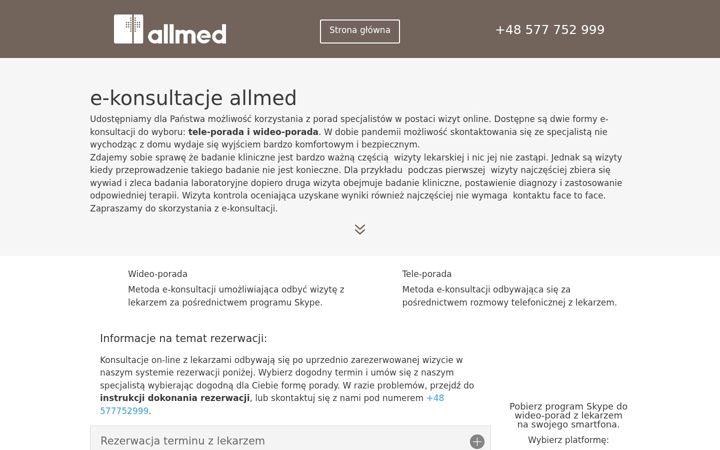 Screenshot of allmed-centrum.pl