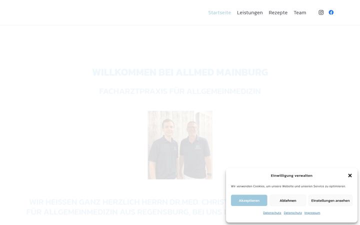 Screenshot of allmed-mainburg.de