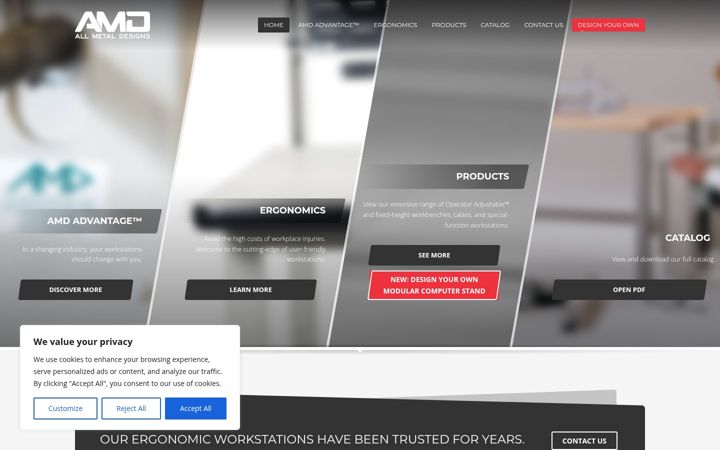Screenshot of allmetal.com