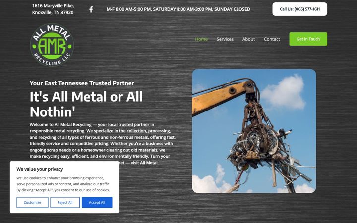 Screenshot ta' allmetalrecyc.com