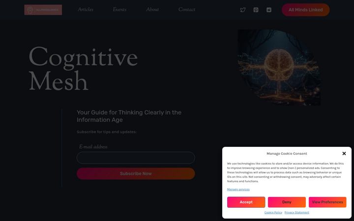 Screenshot of allmindslinked.com