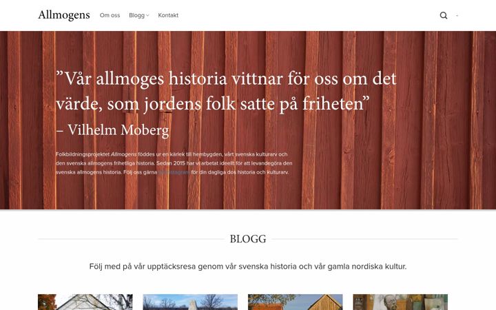 Screenshot of allmogens.se