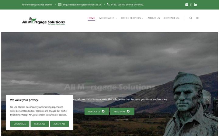 Screenshot of allmortgagesolutions.co.uk