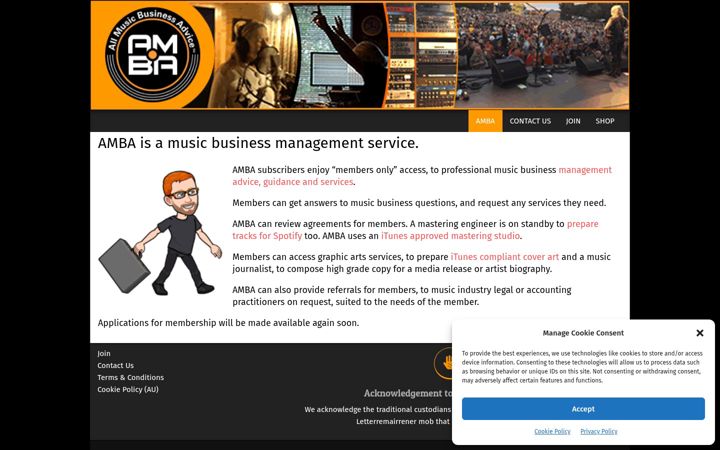 Ekrānuzņēmums no allmusicbusinessadvice.com