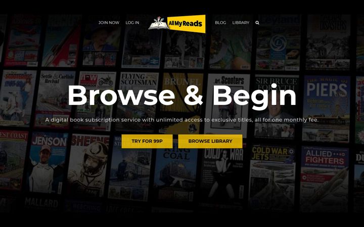 Screenshot of allmyreads.com