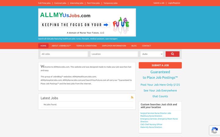 Screenshot ta' allmyusjobs.com