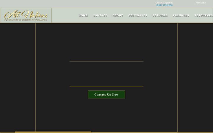 Screenshot of allnationsfuneral.com