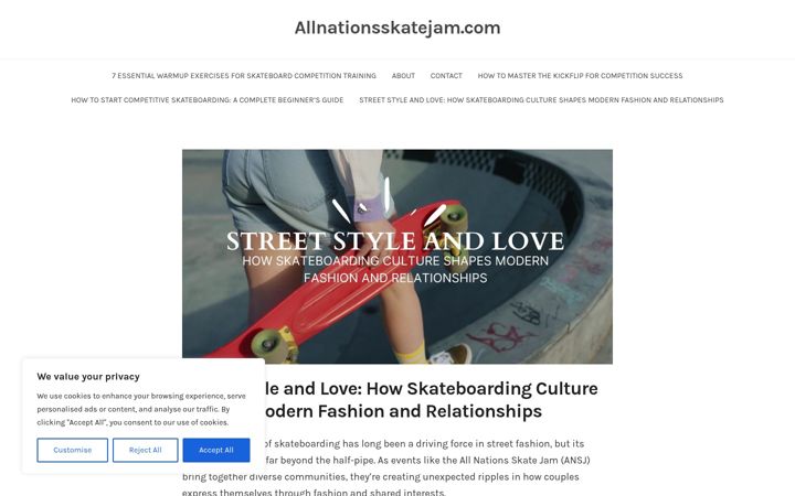Screenshot stránky allnationsskatejam.com