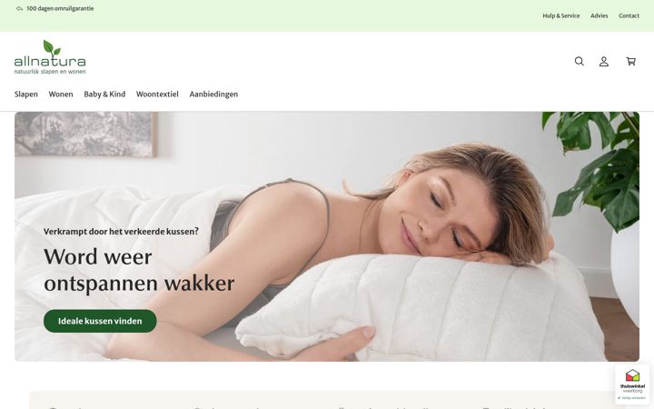 Screenshot of allnatura.nl