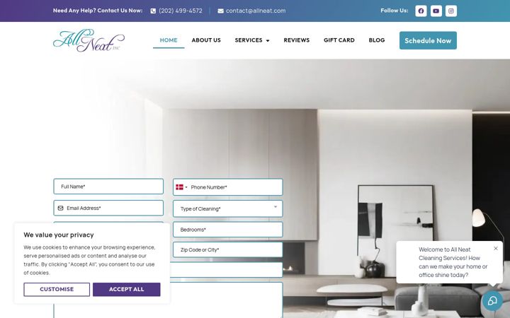 Skærmbillede af allneat.com