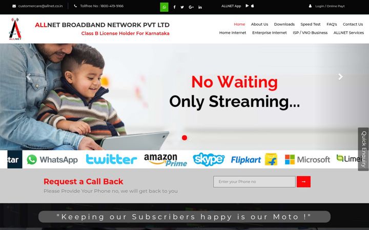 Screenshot of allnet.co.in