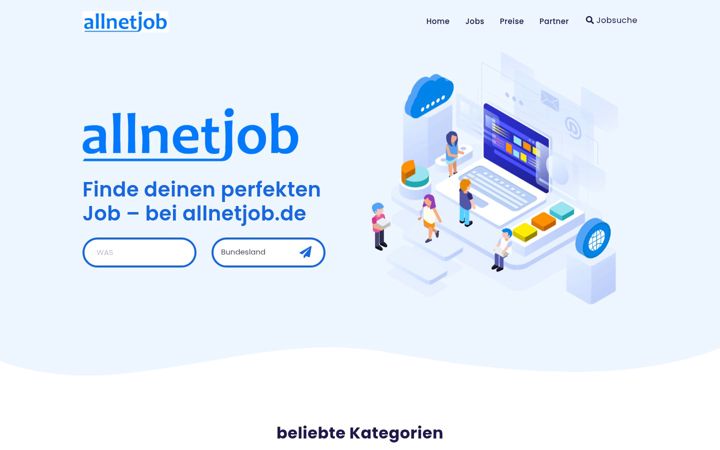 Skærmbillede af allnetjob.de