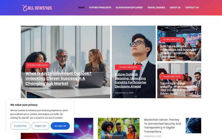 Screenshot of allnews4us.com