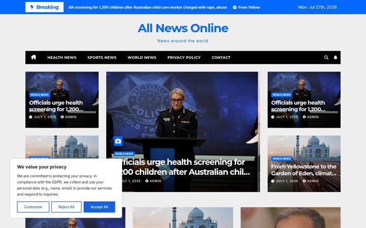 Skærmbillede af allnewsonline.eu