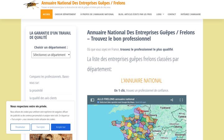 Screenshot of allo-frelons.com