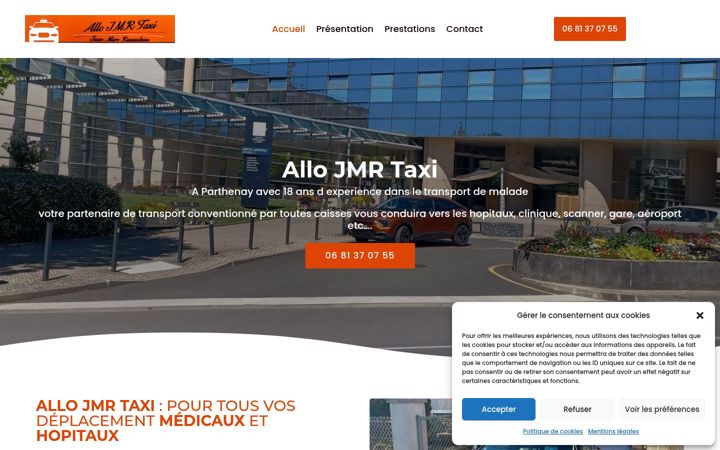 Zrzut ekranu allo-jmr-taxi.fr