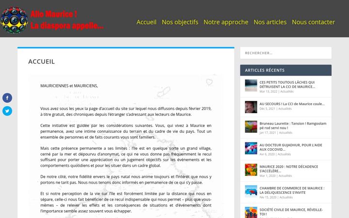 Screenshot of allo-maurice.com