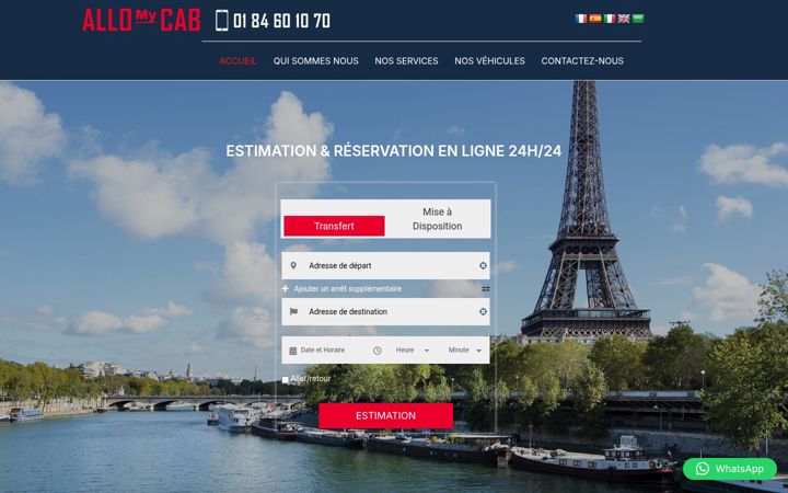 Zrzut ekranu allo-mycab.com