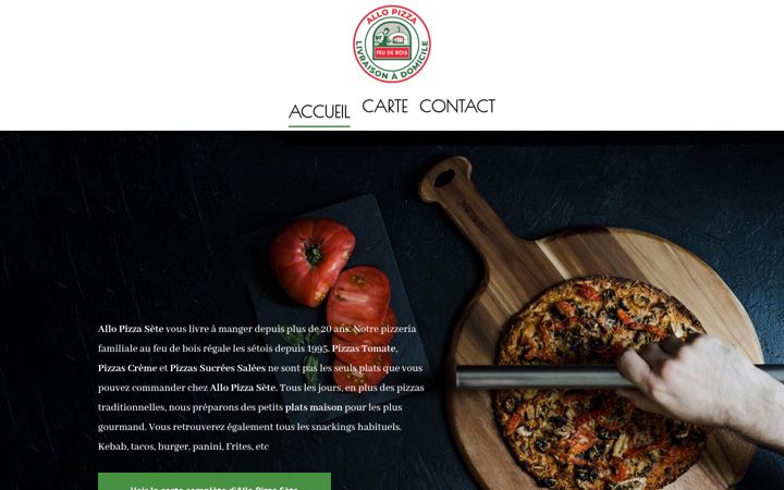 Screenshot of allo-pizza-sete.fr