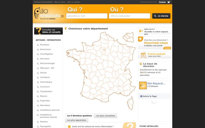 Zrzut ekranu allo-reparateurs.fr