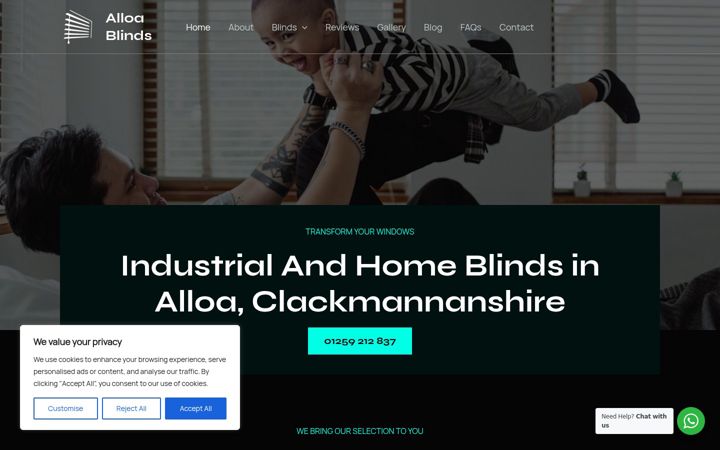 Screenshot of alloablinds.co.uk