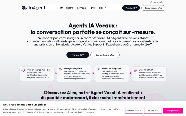 Screenshot of alloagent.ai