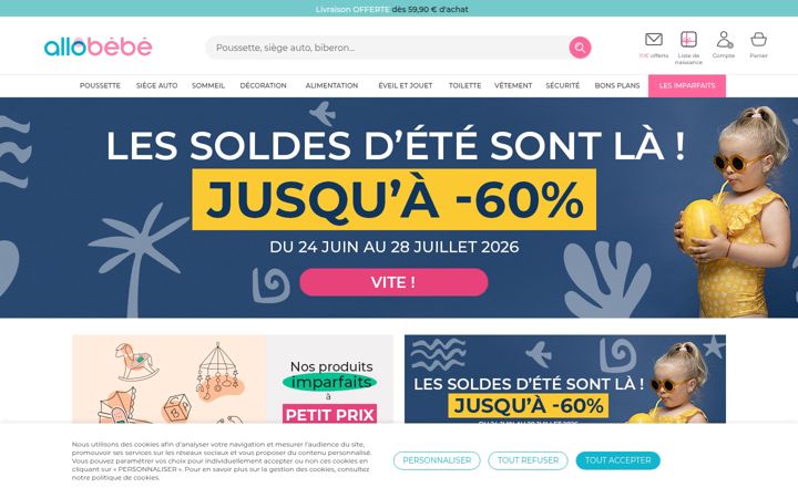 Screenshot of allobebe.fr