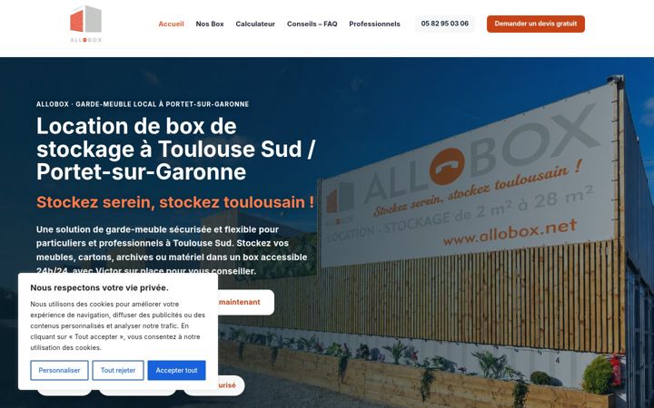 Captura de pantalla de allobox.net