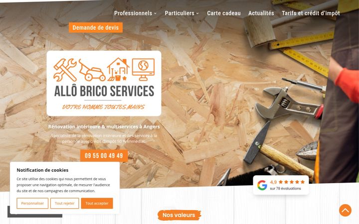 Captura de pantalla de allobricoservices.fr
