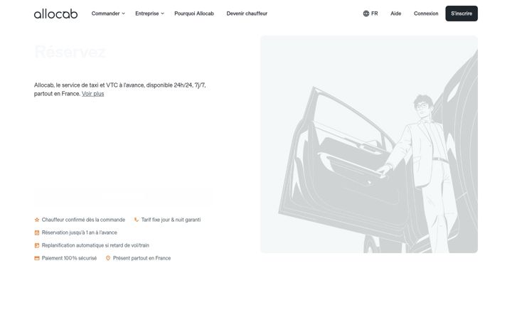 Screenshot of allocab.com