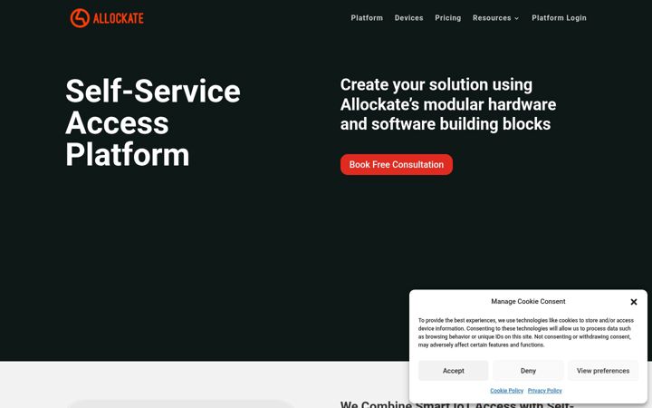 Screenshot of allockate.com