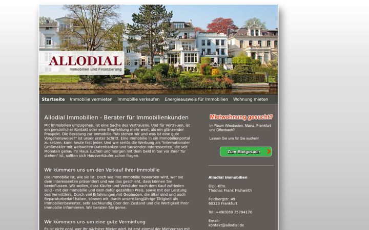 Screenshot of allodial.de