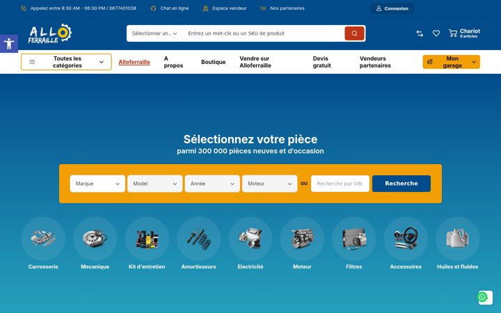 Screenshot of alloferraille.ma