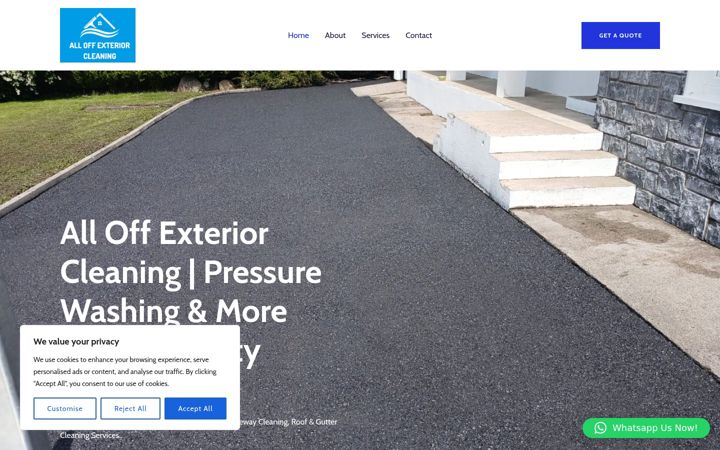 Screenshot of alloffexteriorcleaning.ie