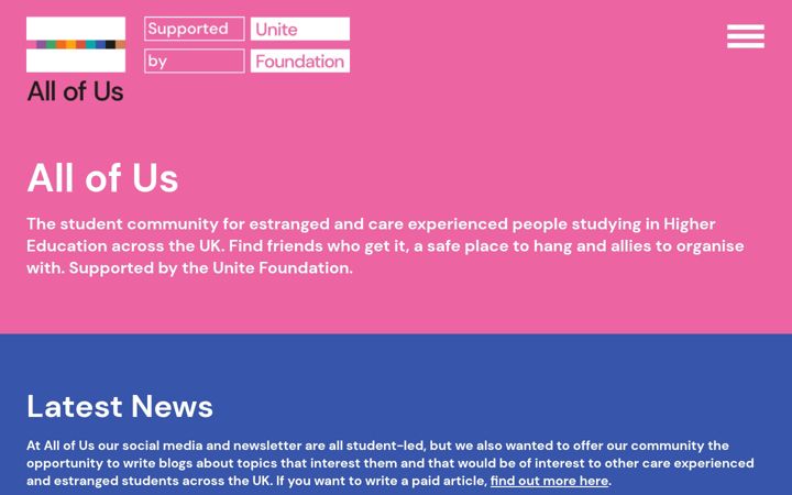Screenshot of allofus.uk