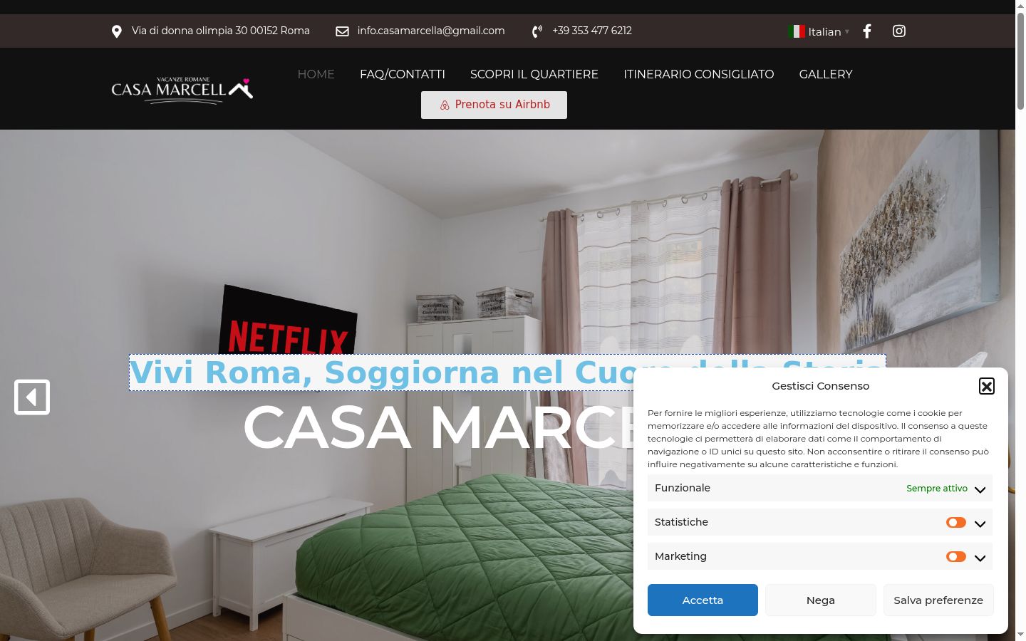 Capture d'écran de la bannière de consentement affichée avant toute interaction