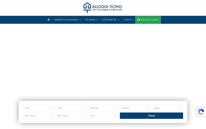 Screenshot of alloggiticino.ch