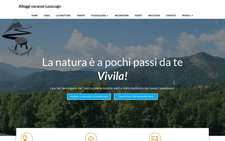 Screenshot of alloggivacanzelouscagn.it