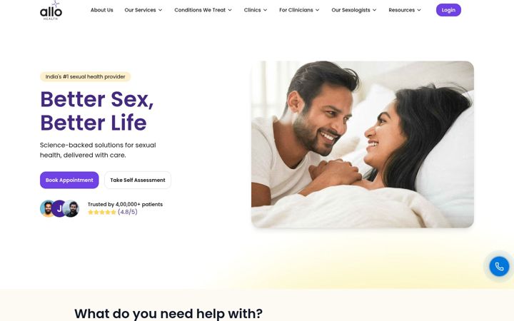 Screenshot of allohealth.com