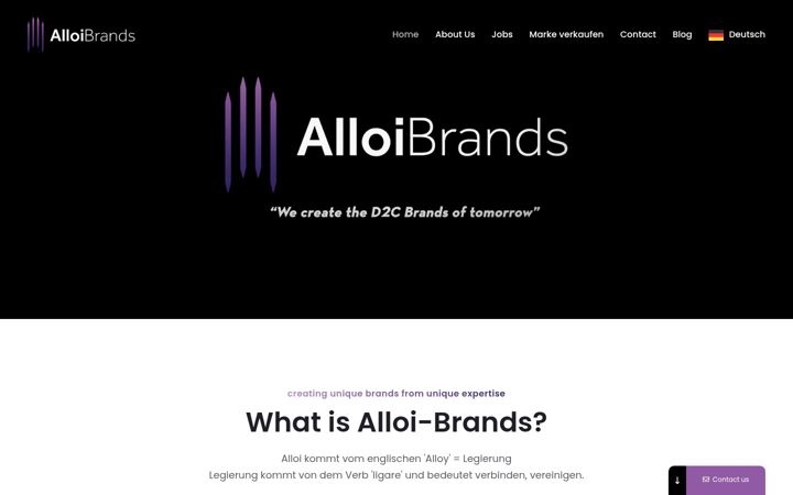 Screenshot of alloi-brands.com