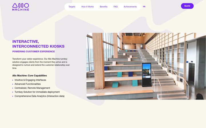 Screenshot of allomachine.ca